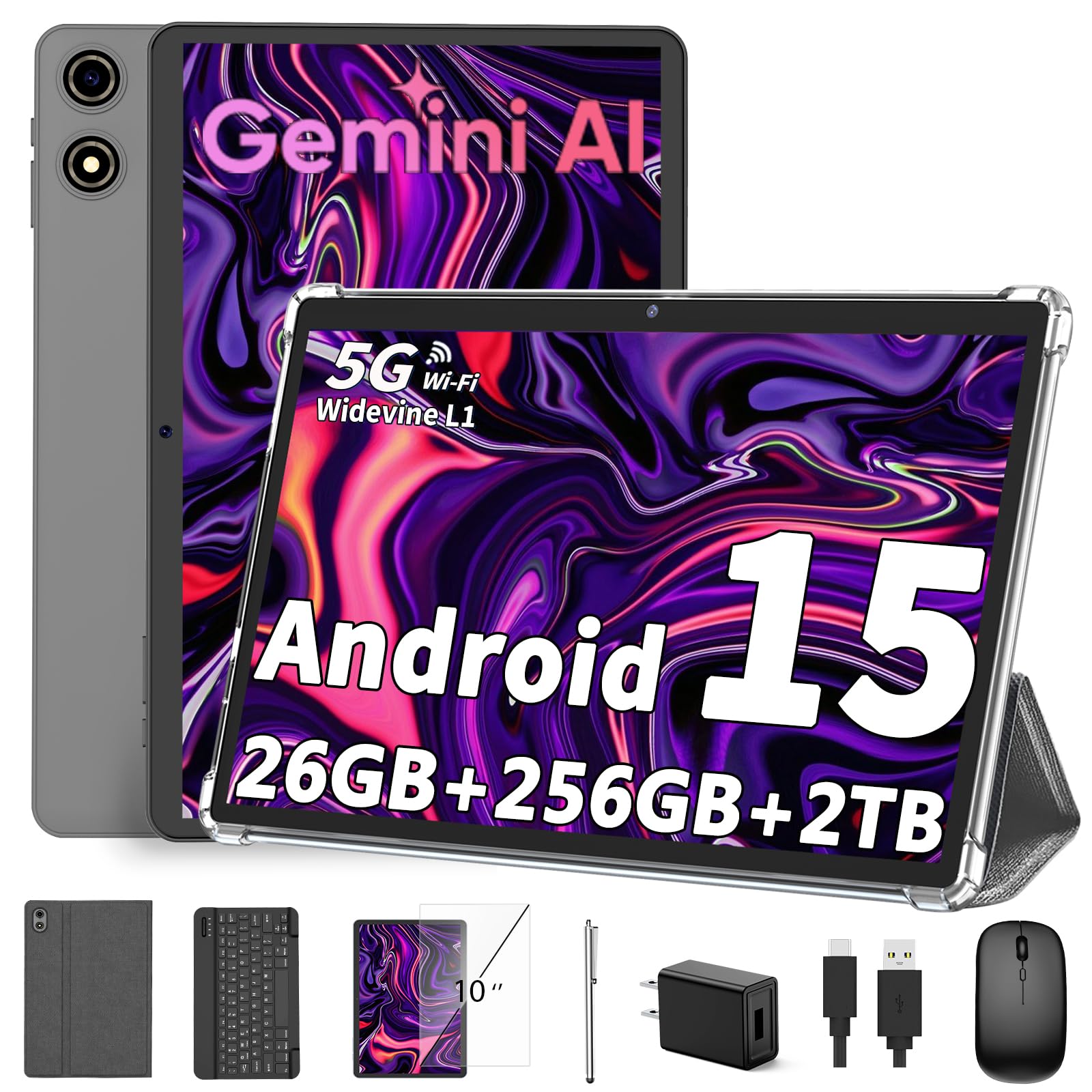 Amazon.com : JJGJ 2026 Android 15 Tablet 10 Inch, 26GB+256GB+2TB